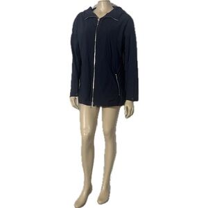 NWT Moorer Verona Lobelia Windbreaker Navy Rain Jacket